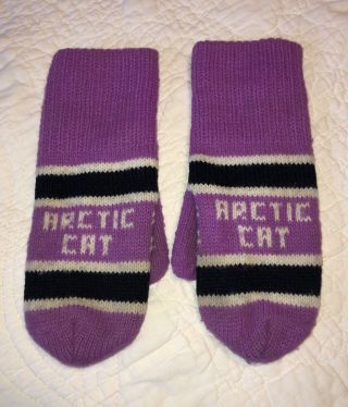 Vintage Arctic Cat Snowmobile Mittens Gloves 1970s