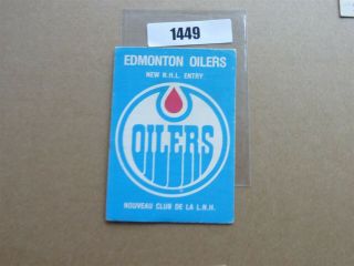 Vintage Hockey Card O P C 1979 Logo Edmonton Oilers No1449