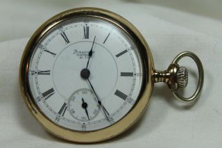 Antique Waltham Appleton Tracy & Co Gold 20yr Case Sidewinder Pocket Watch