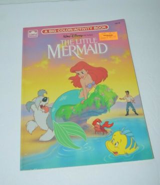 Vintage Golden A Big Color/activity Book Walt Disney The Little Mermaid 1989