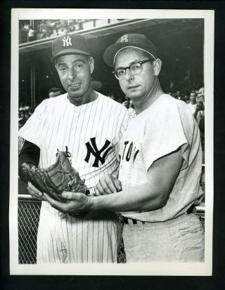 Joe & Dom Dimaggio 1958 Type 1 Press Photo Yankees Red Sox Old Timers Day