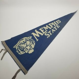 Vintage Late 60s Early 70s Memphis State Football Felt 30 " Pennant