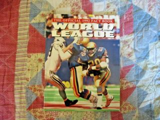 1992 World Leagu Of American Football Media Guide Yearbook Program Wlaf Ad