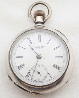 Antique 18s York Standard 4 Ounce Coin Silver Pocket Watch Parts Repair