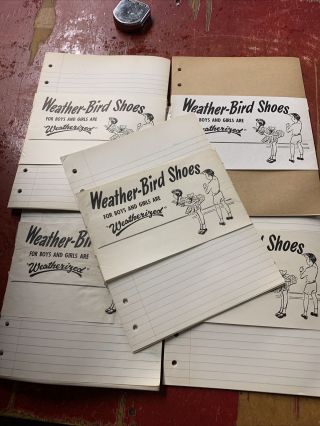 Vintage Peters Weatherbird Shoes Notebook Paper Advertising