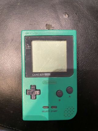 Gameboy Pocket Green For Repairs Complete Nintendo Vintage Color