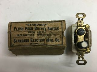 Standard Flush Push Button Switch Vintage
