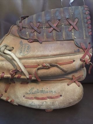 Vintage Ted Williams Sears & Roebuck Baseball Glove 60 - 70s Mod 1676 Red Sox