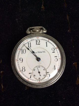 Antique Illinois Watch Co.  18s 17j Railroad Pocket Watch Lakeside Model,  55
