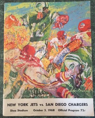 October 5 1968 Afl Program San Diego Chargers At York Jets