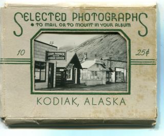 Vintage Selected Photos Of Kodiak Alaska,  10 Souvenir Photos