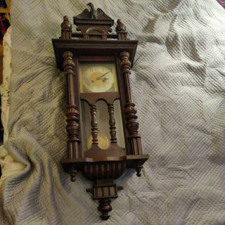 Old Vintage Vienna Style Wall Clock Needs Tlc Unknown Age/history Eagle