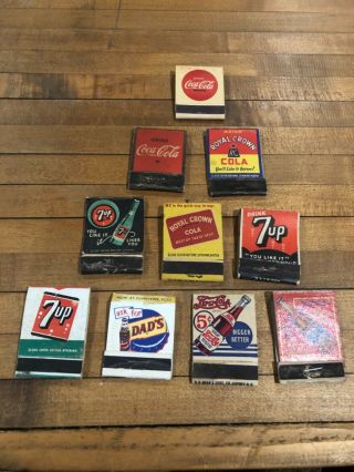 Vintage Soda Match Book Covers 30’s 50’s 60’s1930s Coca Cola
