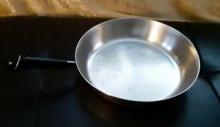Vintage Revere Ware 12 " Stainless Steel Skillet Pan Copper Clad Made In Usa