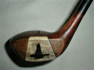Antique Vintage Old Spalding Ff Brassie Wood Hickory Wooden Shaft Golf Club