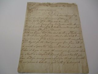 Antique Early American Document Colonial Signed 1744 Thomas Lawrence Estate