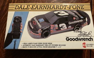 Vintage Dale Earnhardt Nascar Fone Race Car Shaped Phone Telephone 3 Goodwrench