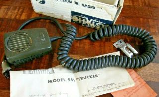 Vintage Cb Radio Astatic Trucker Model 555 Noise Cancelling Microphone W/box