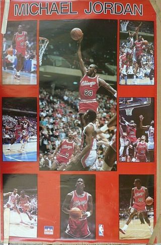 Rare Michael Jordan Bulls 1987 Vintage Nba Starline Poster