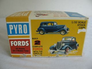 Vintage Pyro 1/32 Scale 1934 Ford 3 - Window Coupe & 