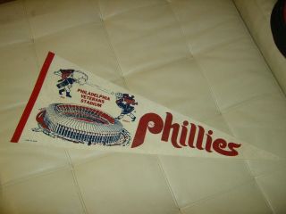 Vintage Philadelphia Phillies Pennant Full Size (veterans Stadium)