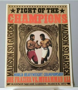 1971 Muhammad Ali Vs Joe Frazier,  Fight Of The Champions.  Program