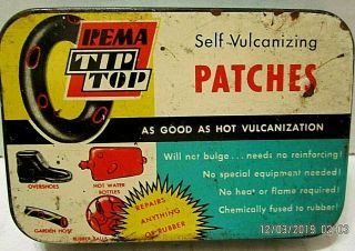 Vintage Rema Tip Top Tire Patch Kit Tin West Germany Great Graphics