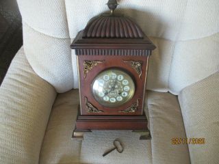 Lovely Antique A D Mougin French Inlaid Large Mantel / Bracket Clock Marquetry