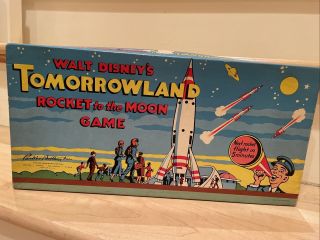 Vintage 1956 Walt Disney’s Tomorrowland Rocket To The Moon Game By Parker Bros.