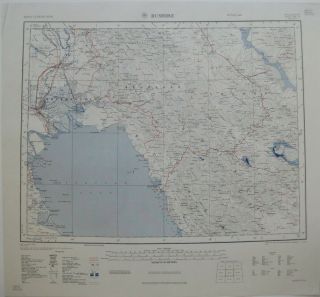1957 Us Army Map Bushehr Iran Persian Gulf Abadan Shiraz Kuwait Ahvaz Behbahan