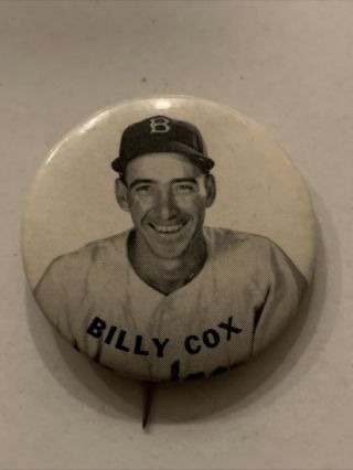 1940’s - 50’s Billy Cox Brooklyn Dodgers Pm10 Pin