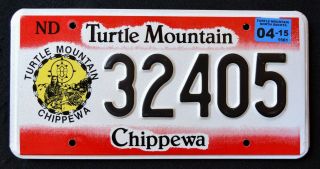 North Dakota " Turtle Mountain Chippewa Nation Tribe " Indian License Plate