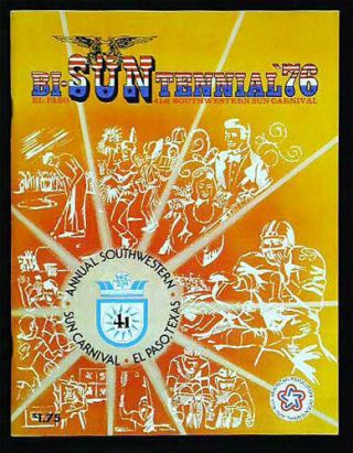 1975 Sun Bowl Rare Pittsburgh V Kansas Football Program - Tony Dorsett