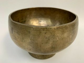 Antique Old Naga Healing Singing Bowl C Chakra 6.  9 " Id Q3 261hz