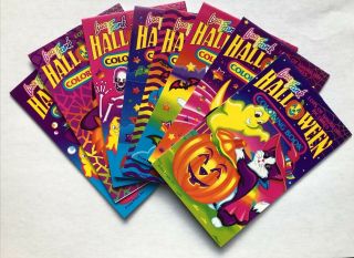 Vintage Lisa Frank Halloween 8 Coloring Book Party Favor 1 Kittens To Color