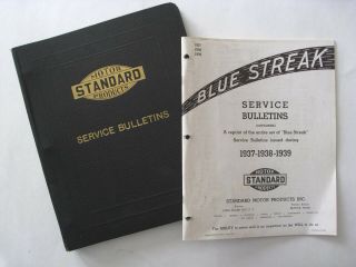 Vintage " Blue Streak " Service Bulletins Standard Motor Products - In Binder 100,