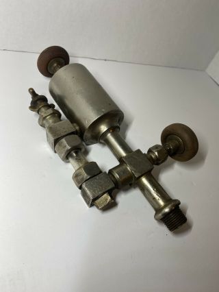 Antique Detroit Steam Engine Lubricator Oiler Hit Miss Brass Nickel Traction