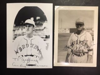 Pete Layden St Louis Browns/nyy Signed Vintage 3 1/4x4 " Photo 1940s Jsa Dec1982