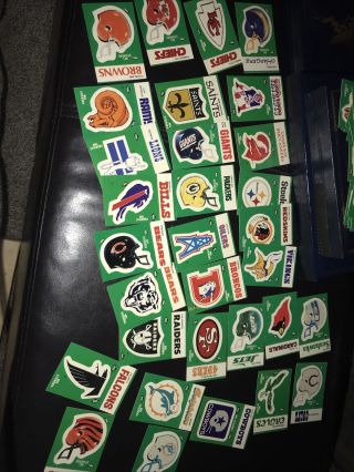 31 - Rare & Vintage Fleer Football Card Stickers.  Awesome