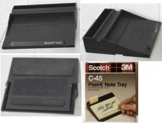 Vintage Scotch 3m C - 45 Post - It Note Weighted Desk Tray 5.  5 " L X 5 " W X 1.  25 " T