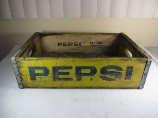 Vintage Wooden Pepsi Cola Bottle Carrier Crate Newport Ark.  Caddy (2)