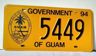 1994 Guam Government License Plate