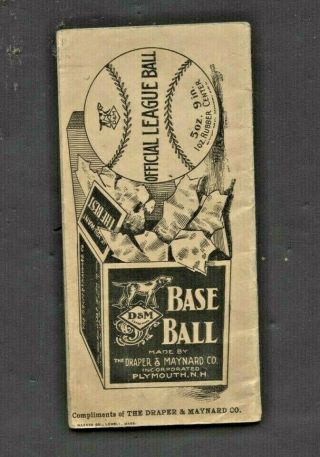 ANTIQUE OFFICIAL D&M BASEBALL RULES BOOK FROM 1910 DRAPER & MAYNARD CO 2