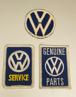 3 Vintage Vw Volkswagen Auto Car Dealer Mechanic Patches German