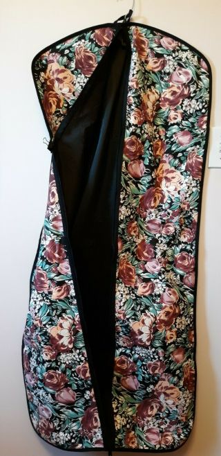 Vintage Hanging Garment Bag,  Floral Gardens Roses,  1991 AVON 3