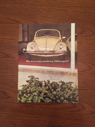 1968 Volkswagen (vw) Beetle Sales Brochure (usa)