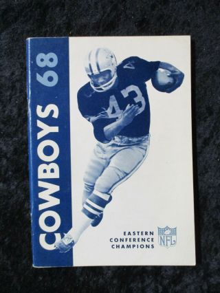 Vintage 1968 Dallas Cowboys Press Media Guide Don Perkins Cover 1307