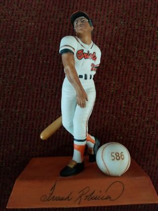 Frank Robinson Sports Impressions 500 Home Run Club Figurine Statue Signed