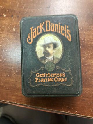 “jack Daniels Vintage Gentlemen’s Playing Cards” - 2 Decks With Tin - Old 7