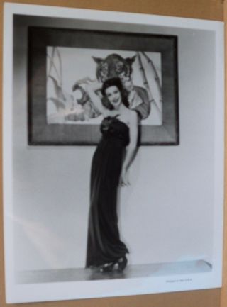 Loretta Young Fashion Glamour Portrait Vintage Glossy B&w Movie Photo